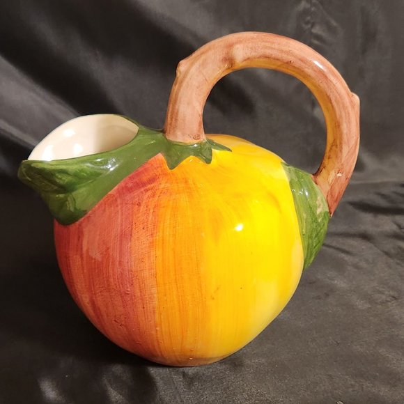 Hand Made In Italy Apple or Peach Pitcher